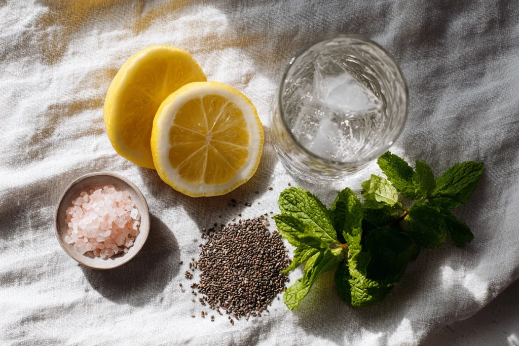 ingredients for ice water hack recipe