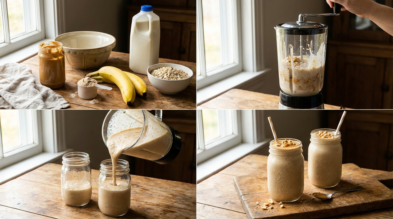 berry smoothie preparation steps