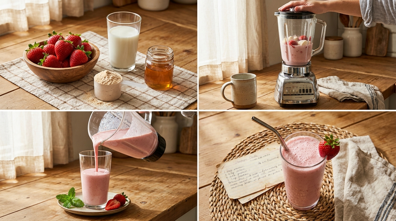 berry smoothie preparation steps