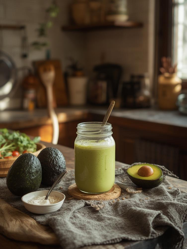 avocado smoothie Preparing