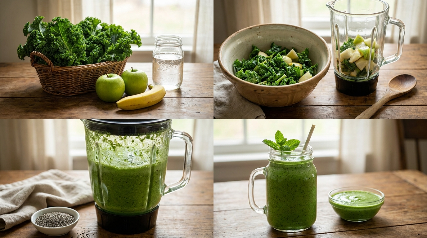 berry smoothie preparation steps