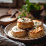 Fluffy Buttermilk Biscuits with Sausage Gravy: A Homestyle Breakfast Classic