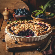 Grandma's Easy Blueberry Crumble Pie Recipe