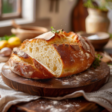 Effortless No-Knead White Bread: A Grandma-Style Recipe