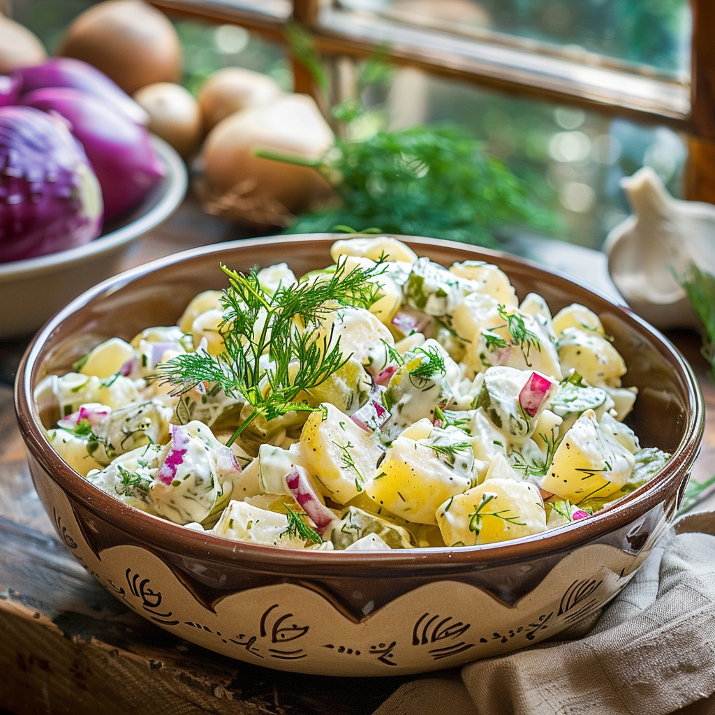 The Best Dill Pickle Potato Salad Recipe
