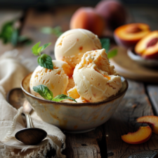 Easy Homemade Peach Ice Cream Recipe