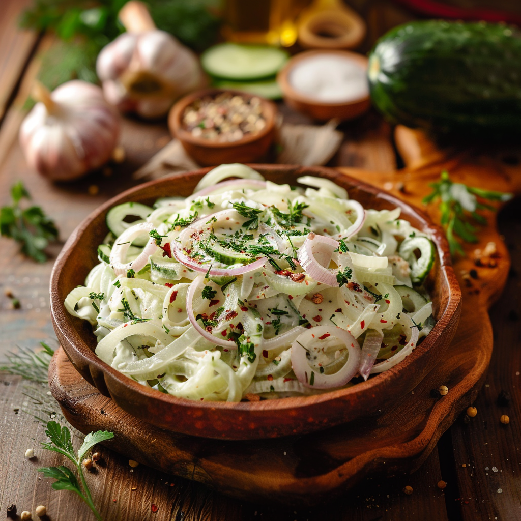 Creamy Cucumber Onion Salad: A Refreshing Grandma-Style Side
