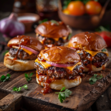 Delicious BBQ Cheeseburger Sliders