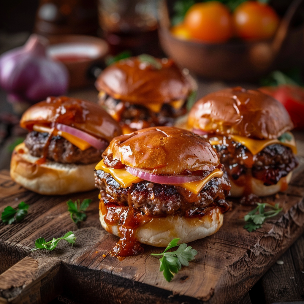 Delicious BBQ Cheeseburger Sliders Recipe