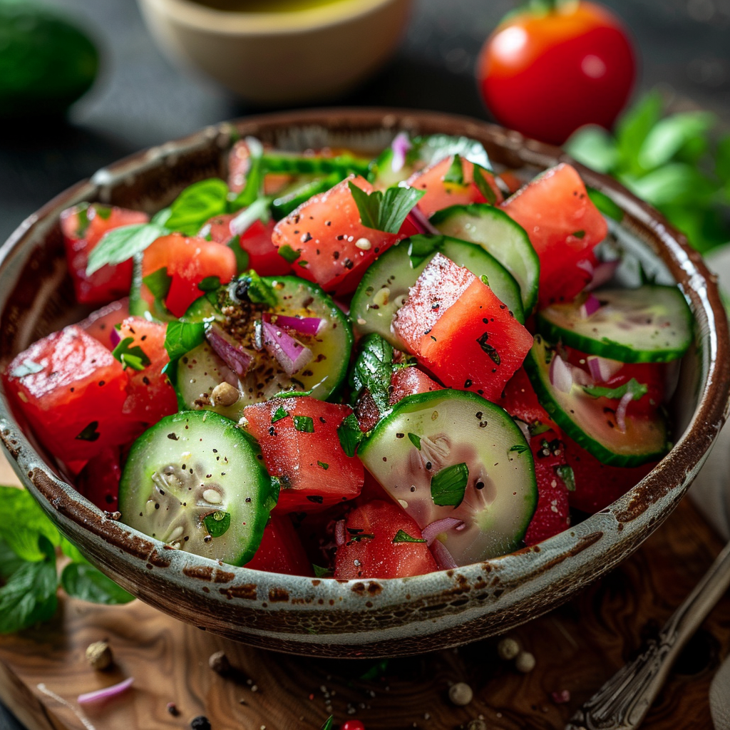 Refreshing Watermelon Cucumber Salad: Easy Summer Side Dish