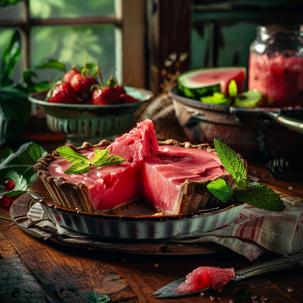 Easy Frozen Watermelon Pie Recipe
