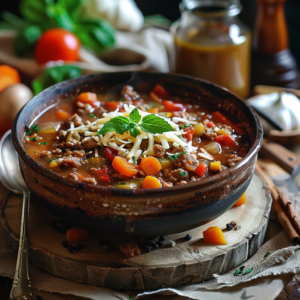 Hearty Vegetable Hamburger Soup: A Comforting Grandma-Style Recipe