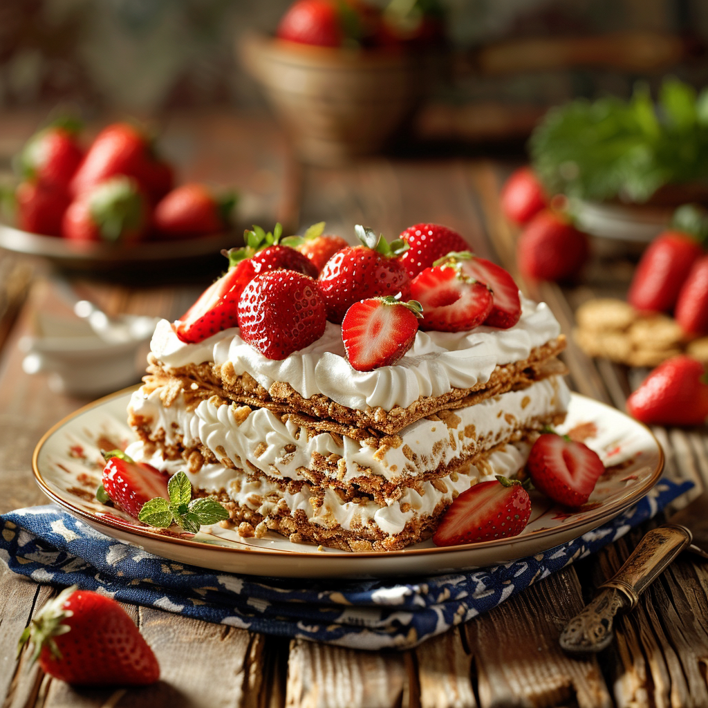 Graham Cracker Strawberry Icebox Cake: An Easy No-Bake Dessert