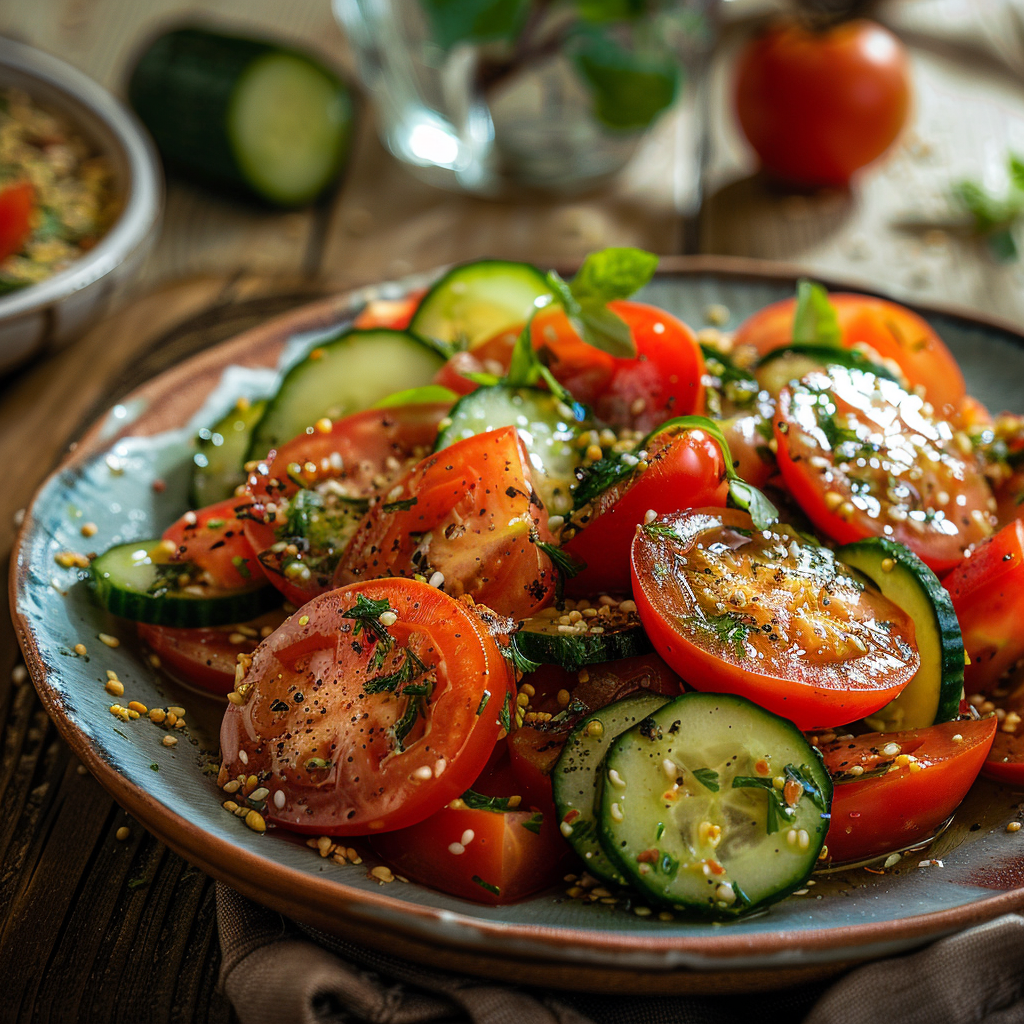 Marinated Tomato Cucumber Salad: A Refreshing Homemade Delight
