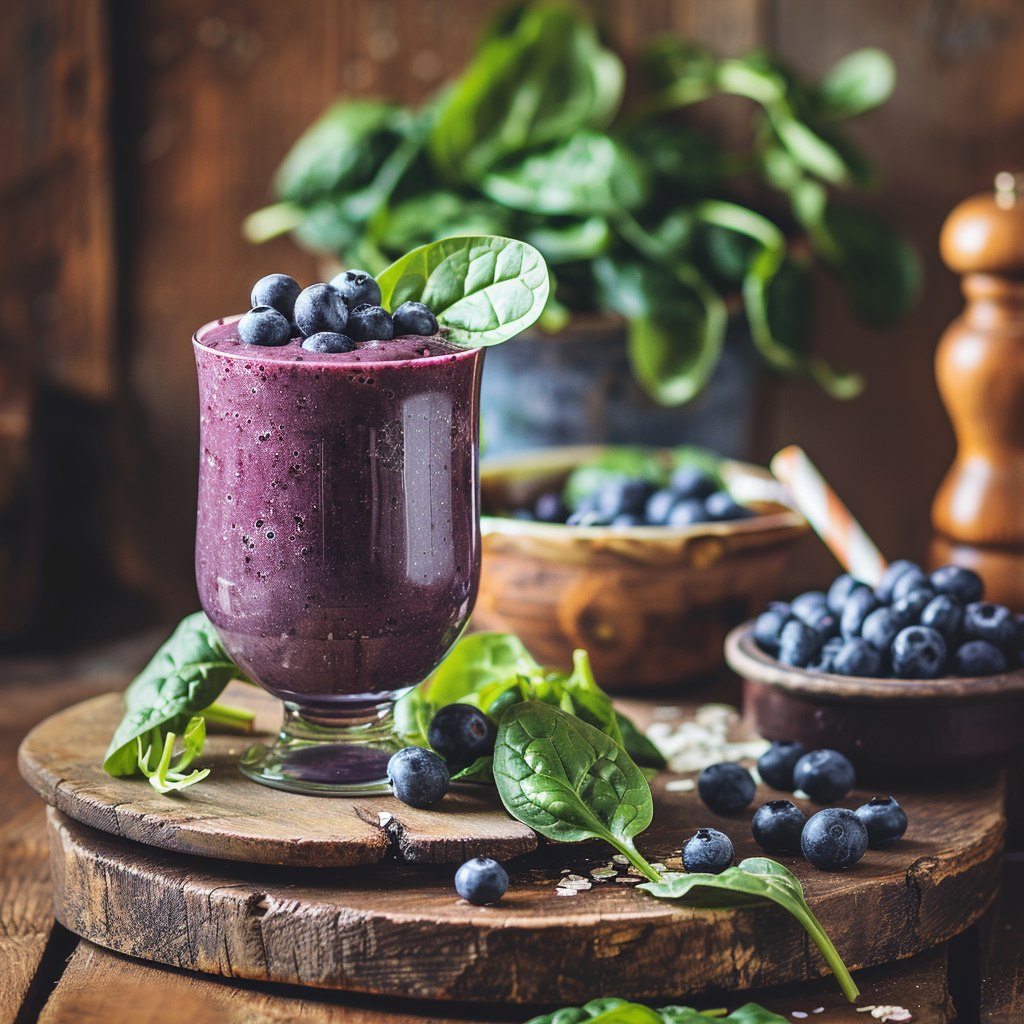 Blueberry Spinach Smoothie: A Simple & Nourishing Homemade Drink
